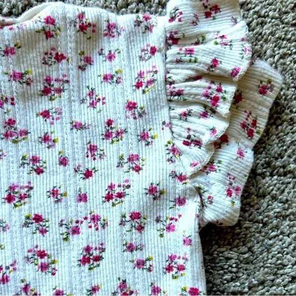 Zara ruffle short-sleeve floral tee, 3-4 years - Picture 5 of 5